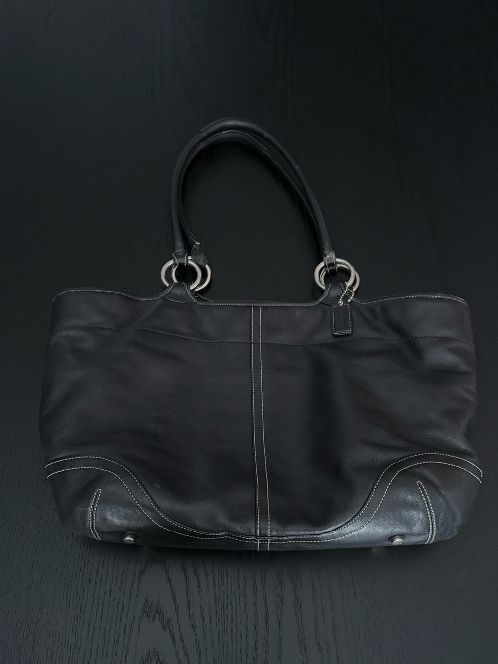 Coach Soho Black Smooth Genuine Leather